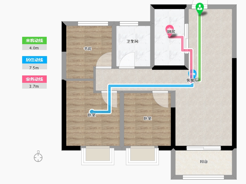 河南省-开封市-路劲国际城-71.57-户型库-动静线