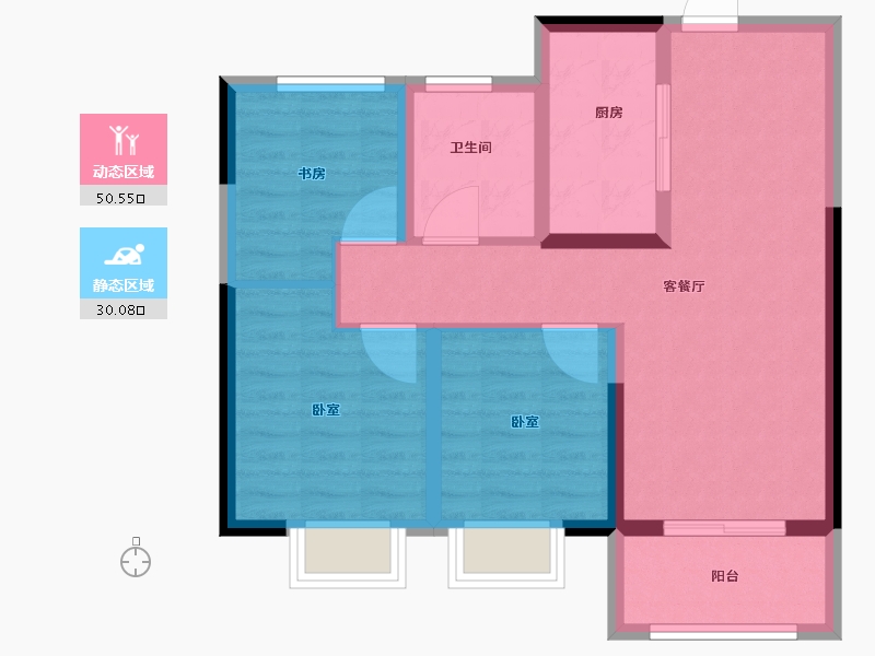 河南省-开封市-路劲国际城-71.57-户型库-动静分区