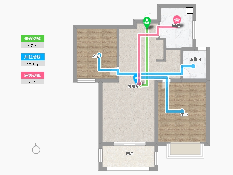 山东省-济南市-加州启城-61.99-户型库-动静线