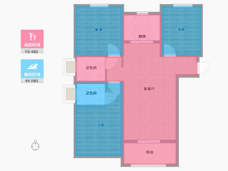 河南省-许昌市-泰·鸿府-96.01-户型库-动静分区