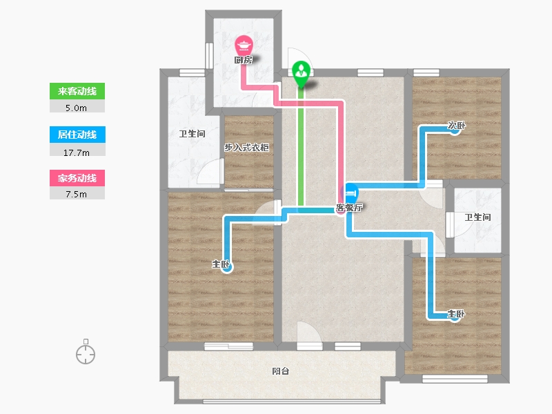 山东省-临沂市-鲁班国际-95.61-户型库-动静线