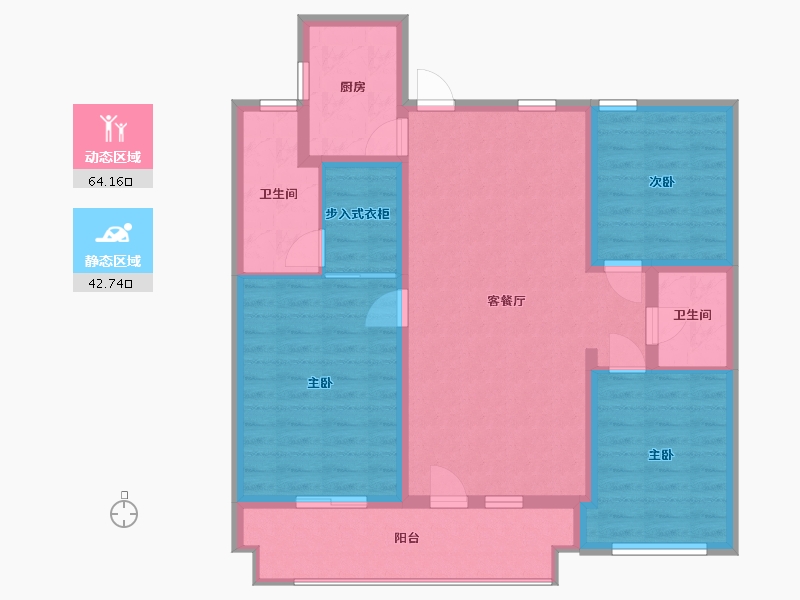 山东省-临沂市-鲁班国际-95.61-户型库-动静分区