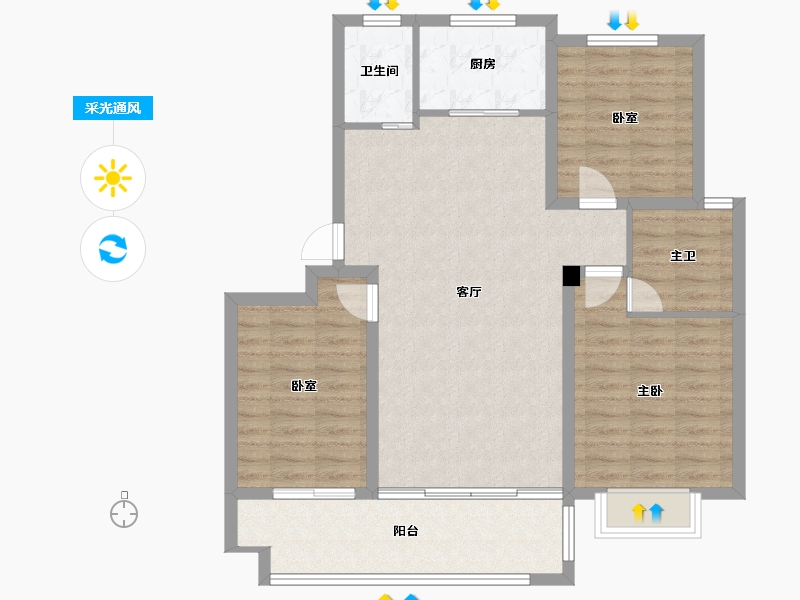 山东省-日照市-安泰悠然居-93.46-户型库-采光通风