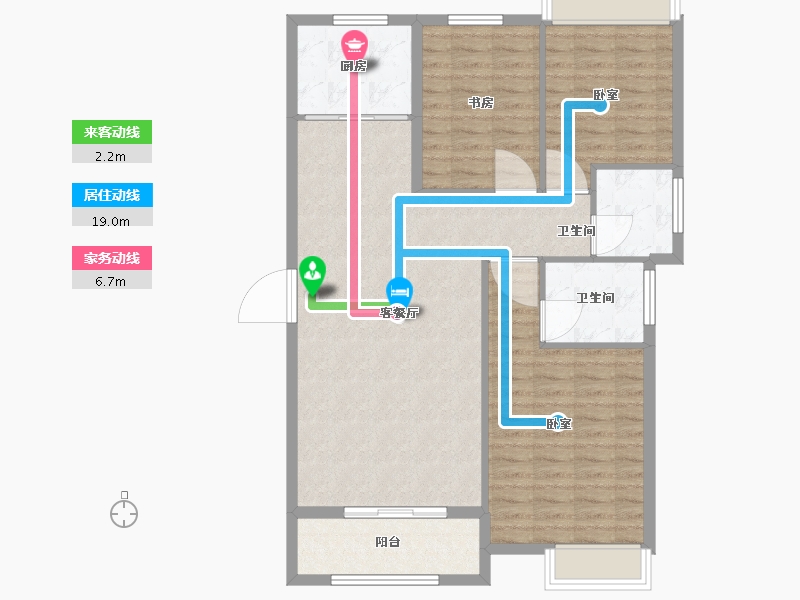 河南省-许昌市-骏景丽都-103.88-户型库-动静线