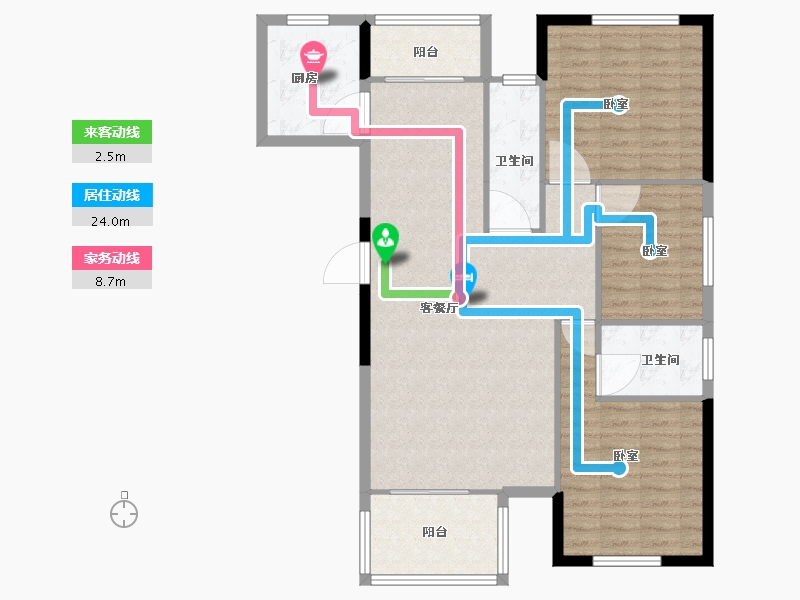 湖北省-黄冈市-韵湖首府-103.11-户型库-动静线