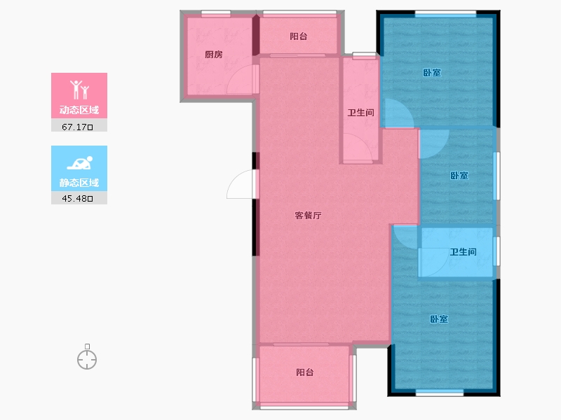 湖北省-黄冈市-韵湖首府-103.11-户型库-动静分区