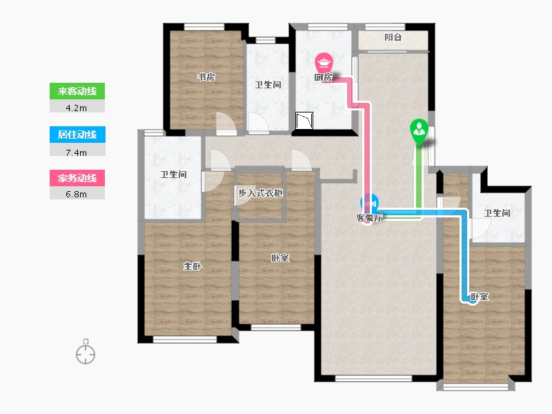 山东省-济南市-高新绿城玉蘭花园-139.25-户型库-动静线