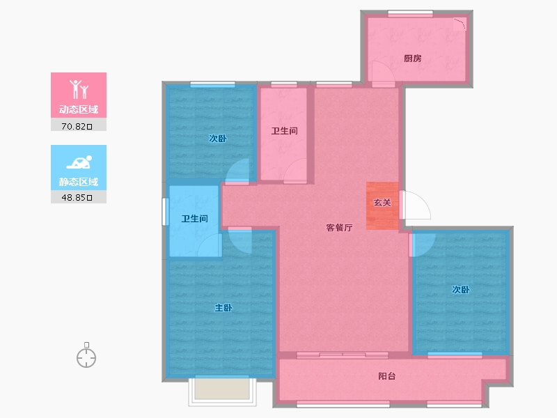 山东省-淄博市-源泰景城锦园-107.00-户型库-动静分区