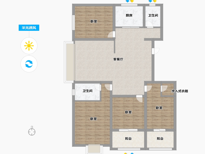 山东省-济宁市-睿湖印象-117.99-户型库-采光通风