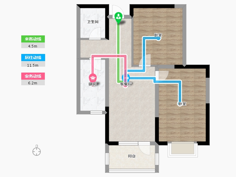 山东省-济宁市-南池御都-70.00-户型库-动静线