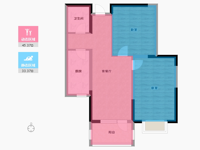 山东省-济宁市-南池御都-70.00-户型库-动静分区