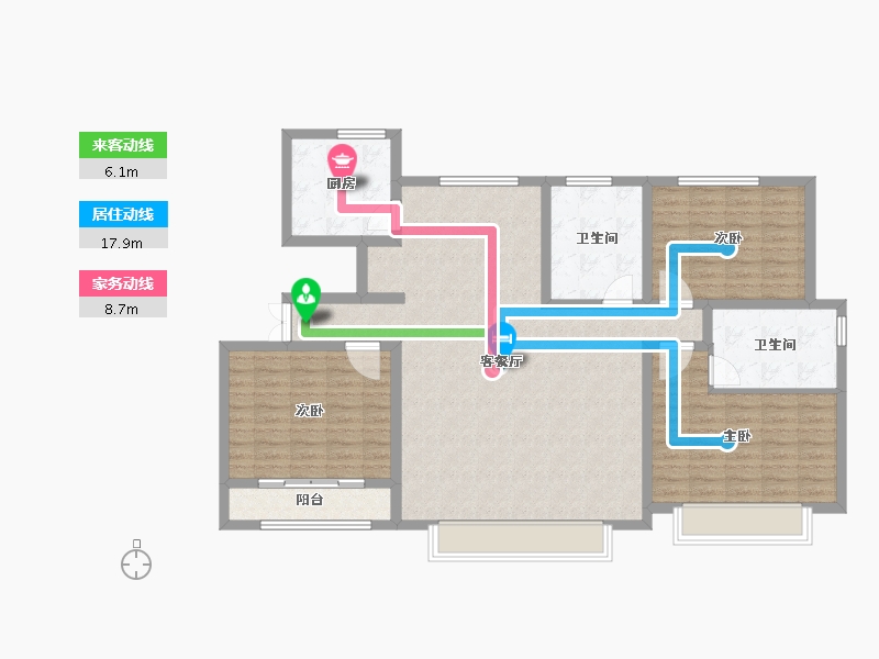 山东省-东营市-金辰胜泰花苑-120.20-户型库-动静线