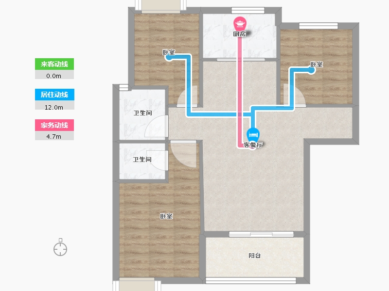 湖北省-孝感市-东方·状元成-75.90-户型库-动静线