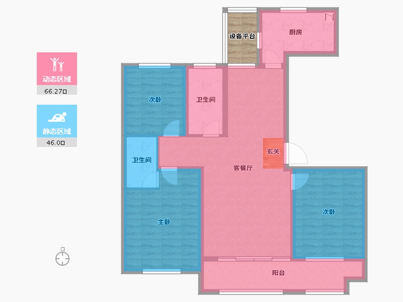 山东省-淄博市-源泰景城锦园-103.62-户型库-动静分区