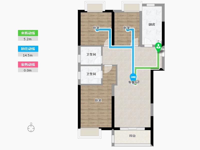 湖北省-武汉市-中建铂公馆-85.39-户型库-动静线