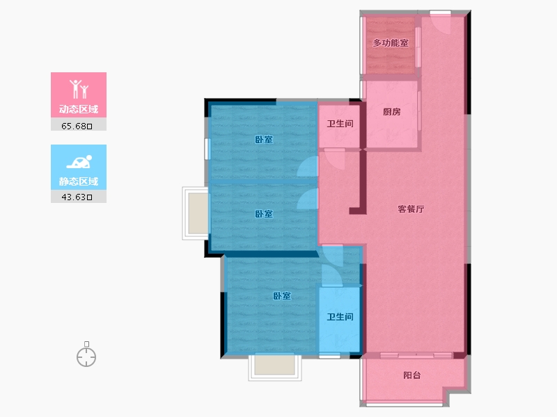 湖南省-邵阳市-中环国际广场-98.15-户型库-动静分区