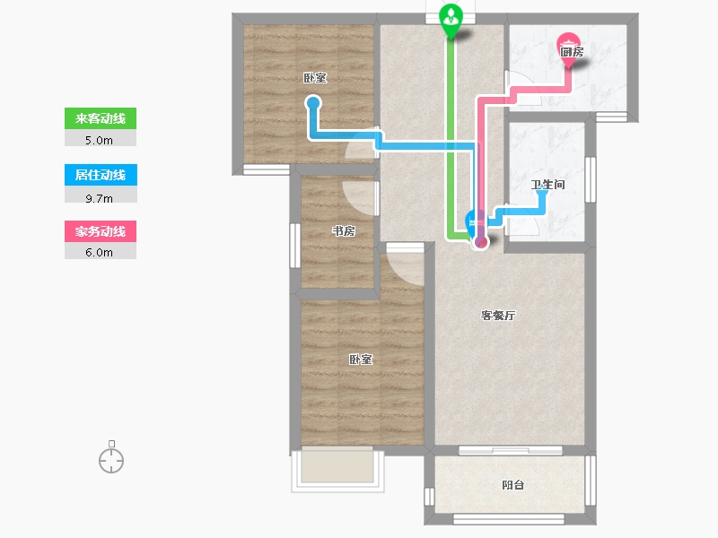 河南省-郑州市-长江一号宏图-71.00-户型库-动静线