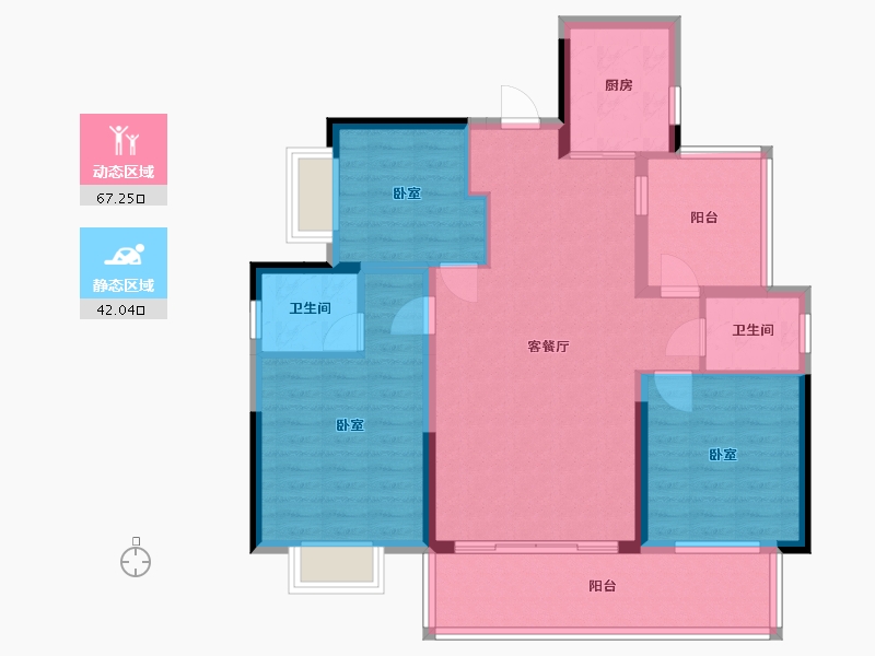 湖南省-邵阳市-高铁馨园-98.06-户型库-动静分区