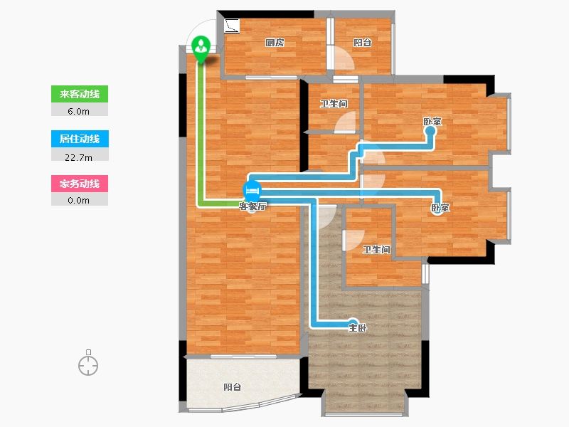 广西壮族自治区-百色市-建通逸品珑景湾-100.14-户型库-动静线