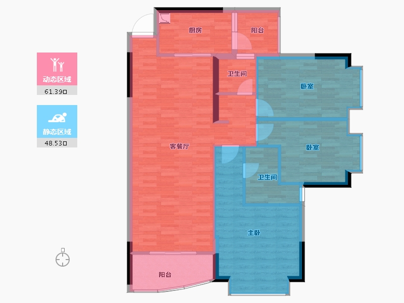 广西壮族自治区-百色市-建通逸品珑景湾-100.14-户型库-动静分区