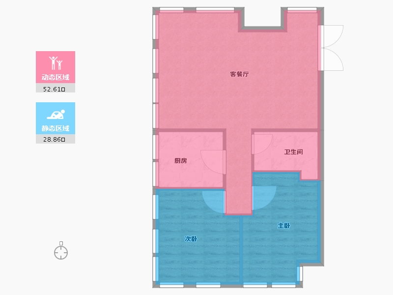 山东省-济南市-路劲中和广场-75.00-户型库-动静分区