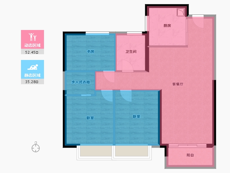 湖北省-武汉市-武地华发时光-79.00-户型库-动静分区