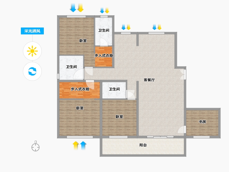 湖北省-武汉市-江御-196.00-户型库-采光通风