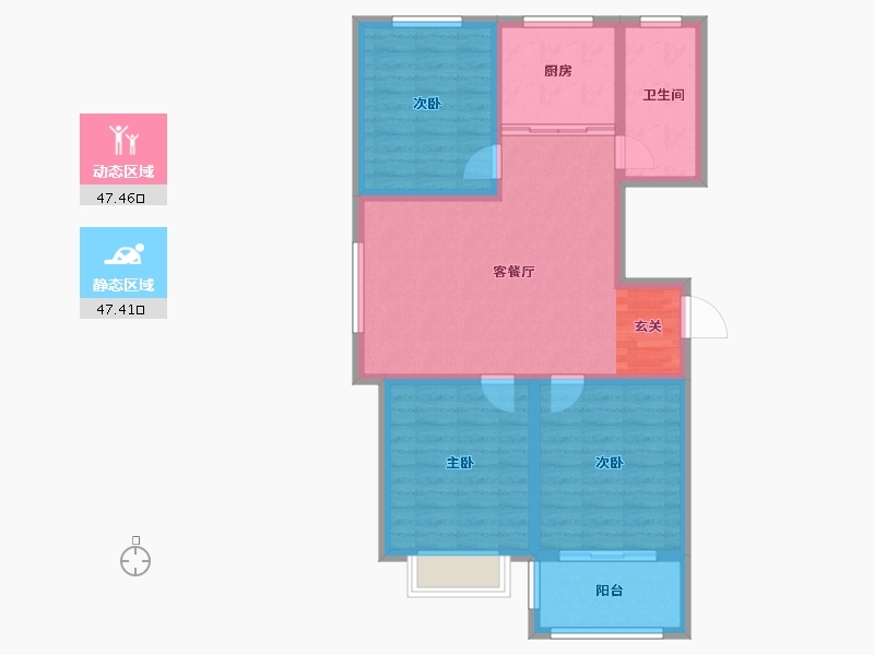 山东省-淄博市-湖岸名居-85.01-户型库-动静分区