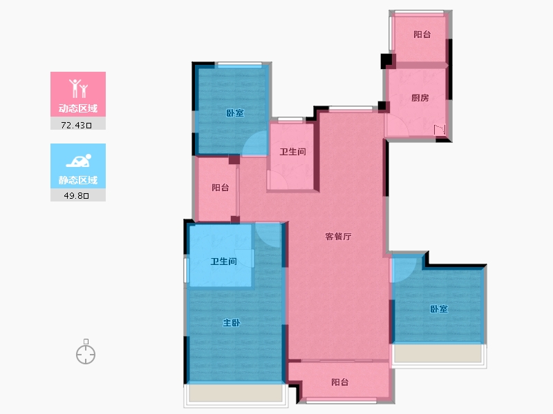 浙江省-宁波市-保利滨湖天地-108.99-户型库-动静分区