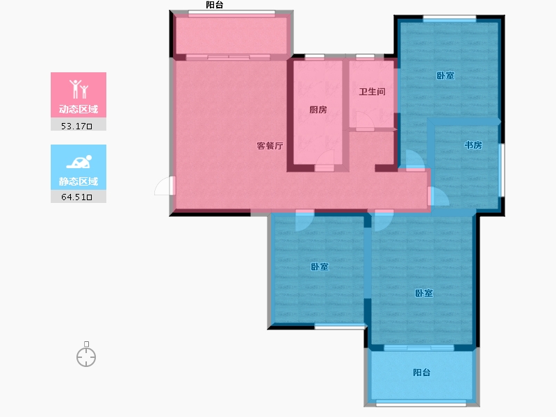 山东省-济宁市-南池御都-103.99-户型库-动静分区