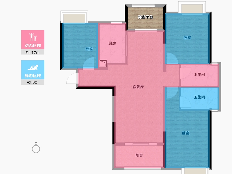 河南省-驻马店市-遂平天纵御府-104.10-户型库-动静分区