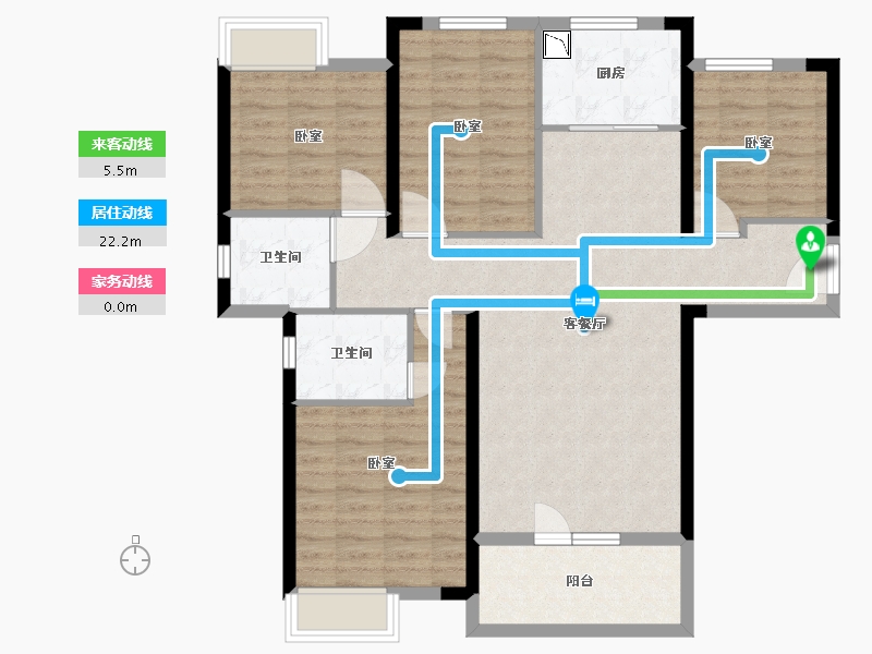 湖北省-武汉市-前川欣城-102.92-户型库-动静线