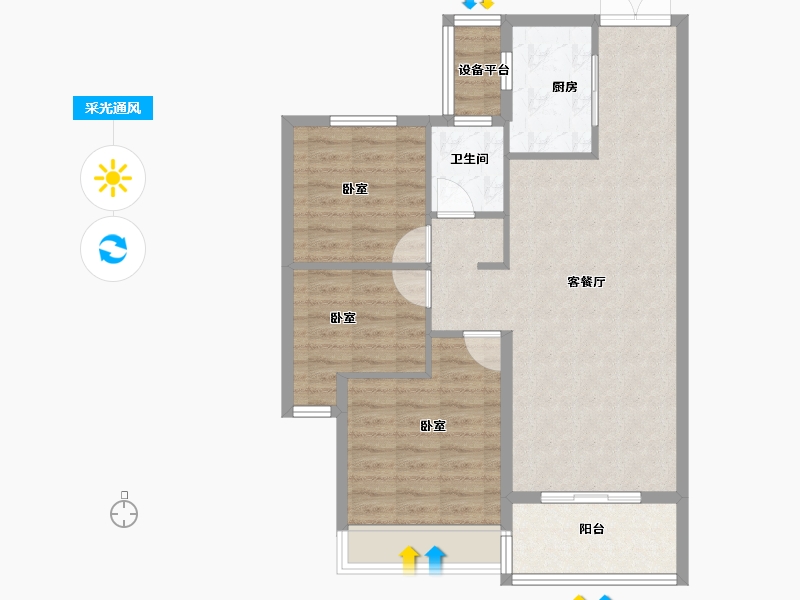 湖北省-宜昌市-建投樾山-83.13-户型库-采光通风