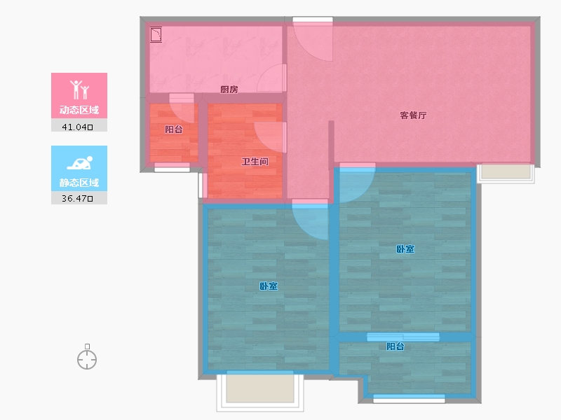 江苏省-宿迁市-开源金桂花园-68.79-户型库-动静分区