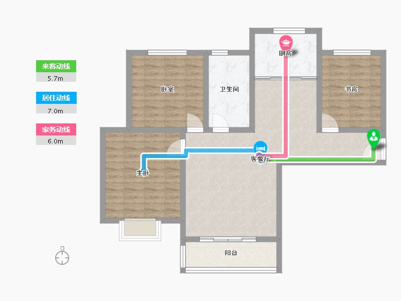 河南省-南阳市-社旗三杰•盛世城-90.01-户型库-动静线