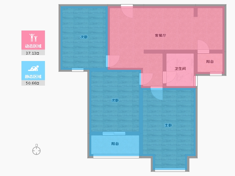 山东省-临沂市-江泉国际二期-77.36-户型库-动静分区