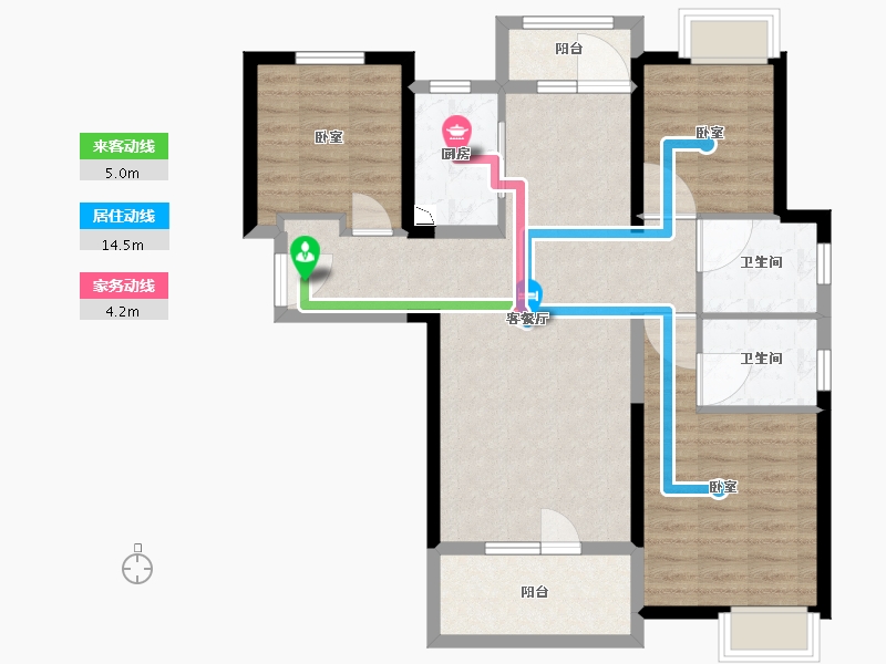 湖北省-武汉市-前川欣城-89.06-户型库-动静线