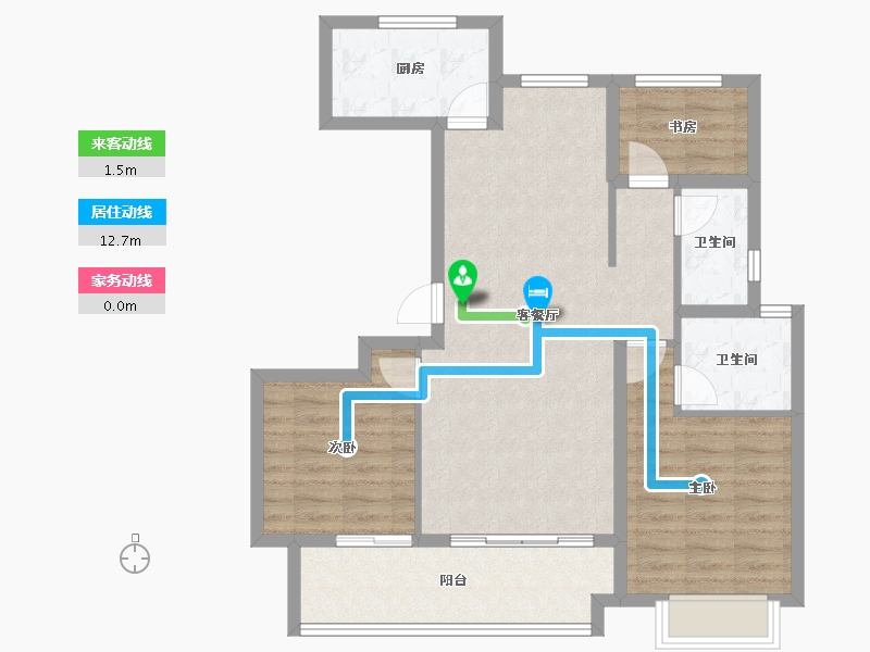 湖南省-株洲市-锦艺·锦湘悦-83.89-户型库-动静线