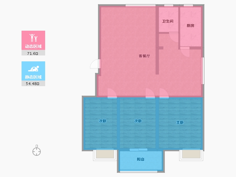 山东省-临沂市-林庄御园4期·澜庭-114.00-户型库-动静分区