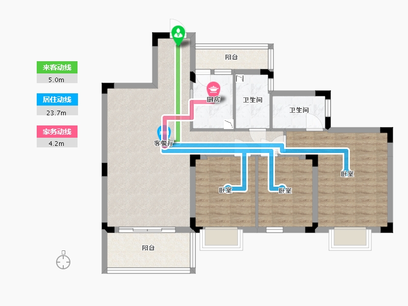 湖南省-邵阳市-武冈碧桂园-89.86-户型库-动静线