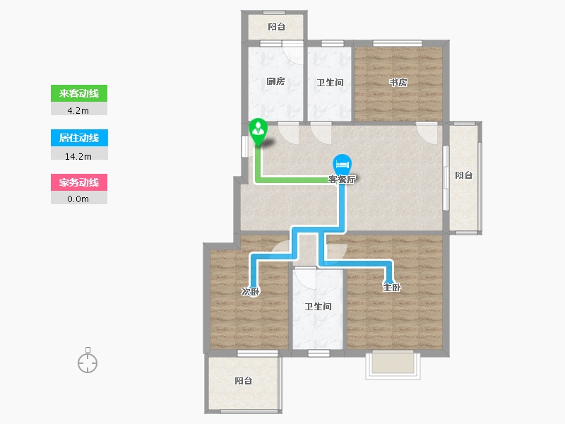 山东省-临沂市-宝丽·未来城-95.99-户型库-动静线