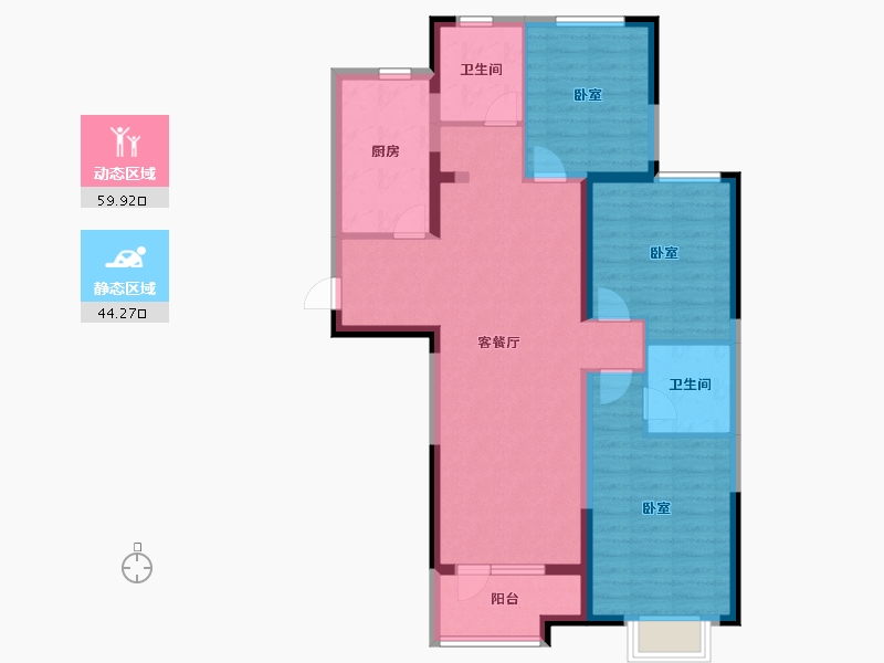 山东省-济宁市-亿丰壹品轩-93.00-户型库-动静分区