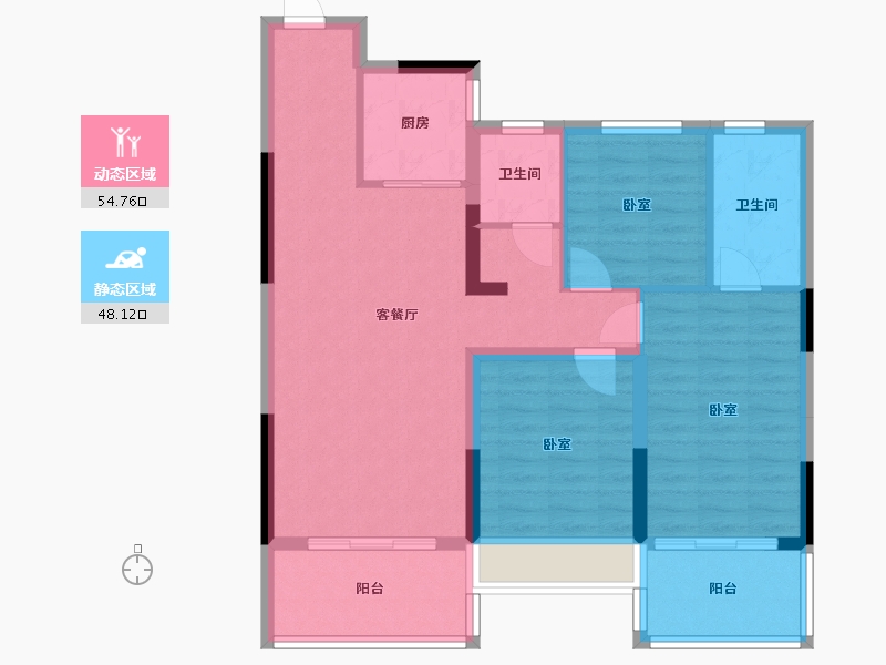 河南省-南阳市-社旗三杰•盛世城-92.00-户型库-动静分区