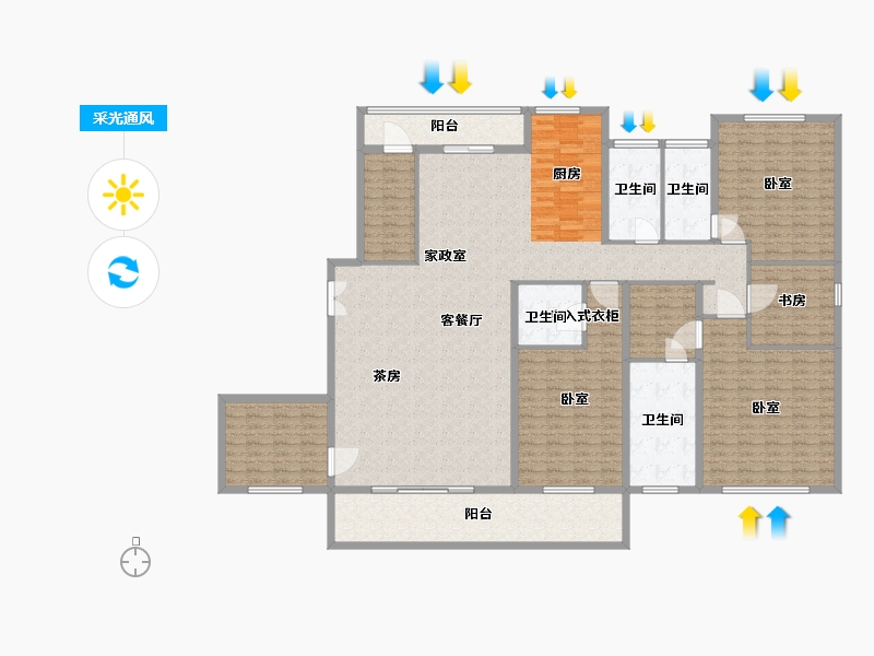 湖北省-武汉市-江御-234.09-户型库-采光通风