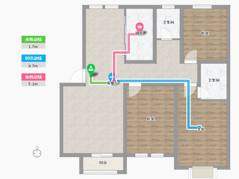 山东省-东营市-山东新汇御园-109.39-户型库-动静线