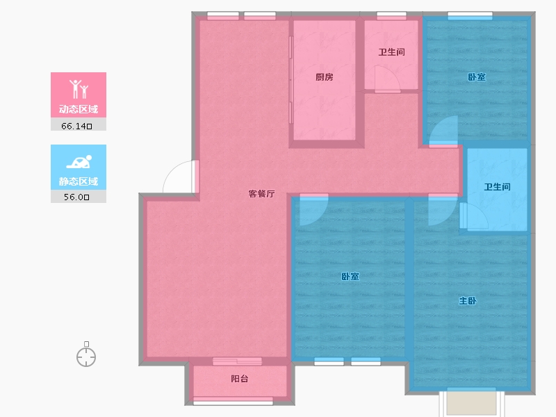 山东省-东营市-山东新汇御园-109.39-户型库-动静分区