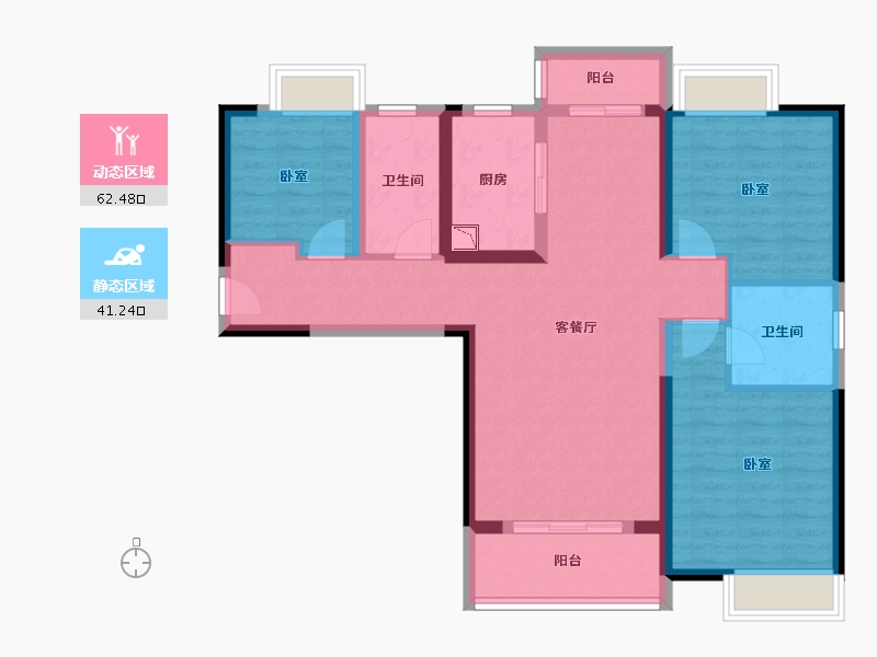 湖北省-武汉市-中建铂公馆-91.87-户型库-动静分区