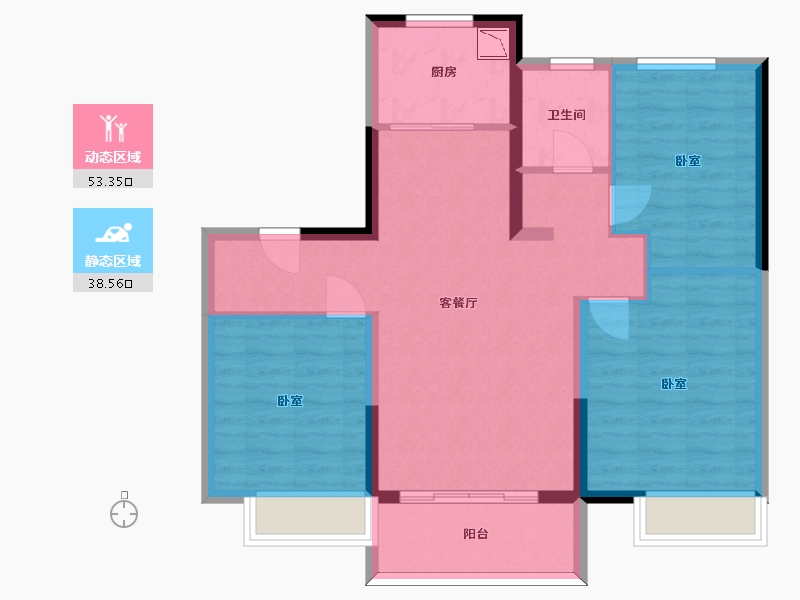 山东省-济南市-中梁云山和院-82.16-户型库-动静分区