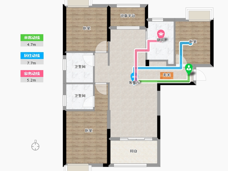 河南省-驻马店市-遂平天纵御府-103.50-户型库-动静线