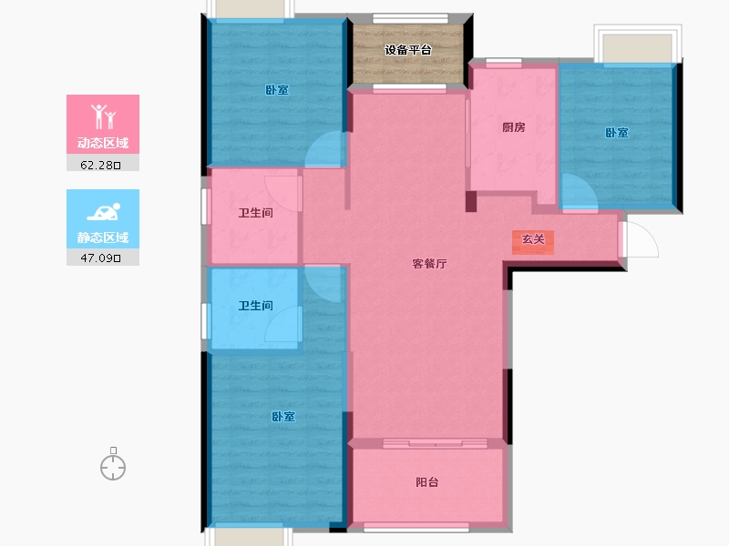 河南省-驻马店市-遂平天纵御府-103.50-户型库-动静分区